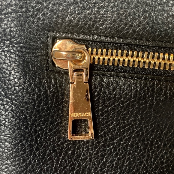 Black Versace Medusa Pebbled Leather Clutch - Picture 4 of 8